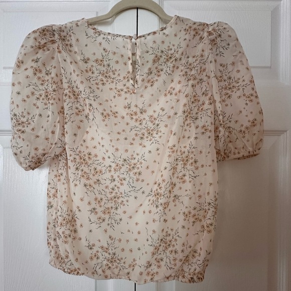 Cami NYC Rhela Cream Floral Puff Sleeve Blouse - Picture 8 of 8